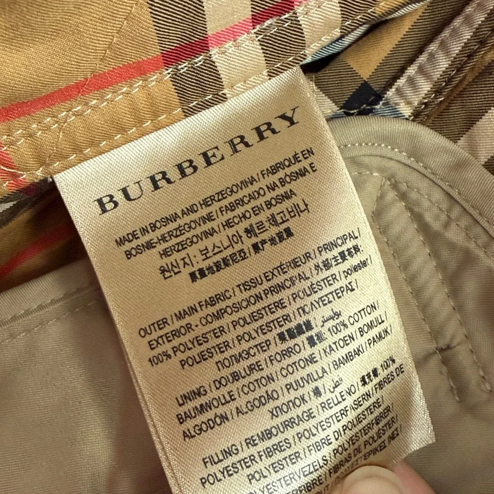 Burberry Tan Quilted Plaid Jacket Size Medium - Picture 3 of 11